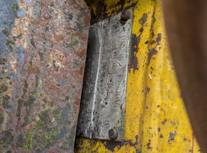 Harvester John Deere 1270D 2007 Kopfplatte Harvester John Deere 1270D 2007r. tabliczka głowicy