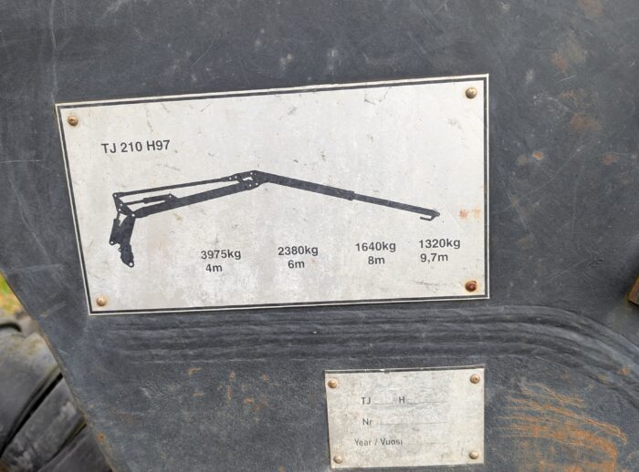 Erntemaschine John Deere 1270D 2007 Kennzeichen Harvester John Deere 1270D 2007r. tabliczk